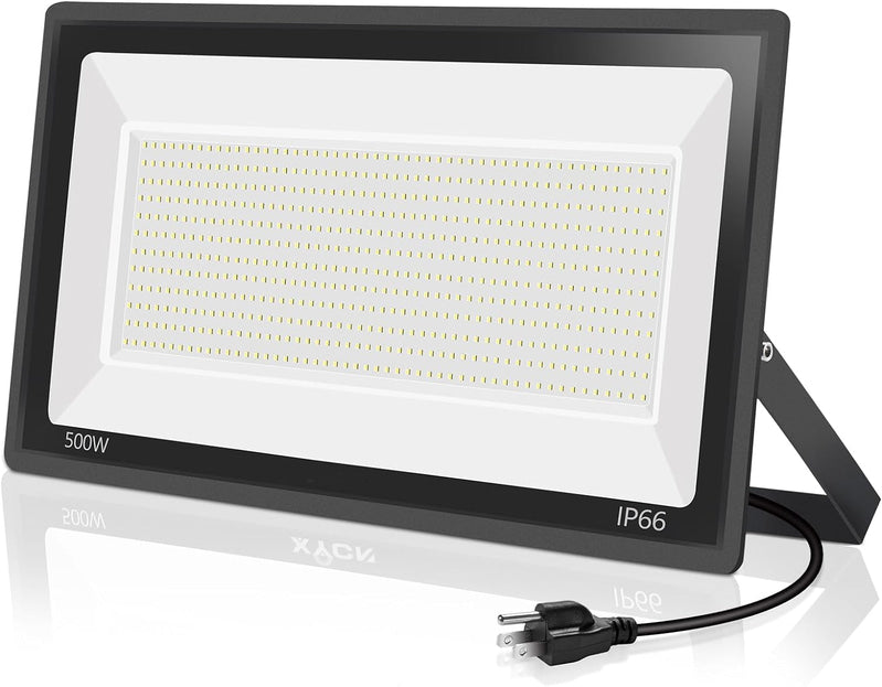 3 Pack 200W LED Flood Light,Super Bright Exterior Security Lights With Plug,IP66 Waterproof Outdoor Flood Light, 22800lm 5000K Daylight White Floodlight for Yard, Garden,Basketball Court, Arena