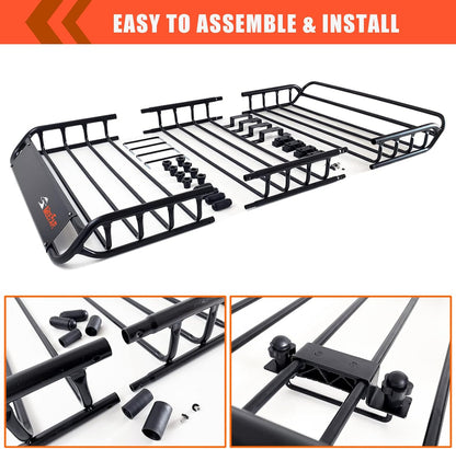 Roof Rack Universal Roof Basket 51" X 36" X 5" + Waterproof Bag