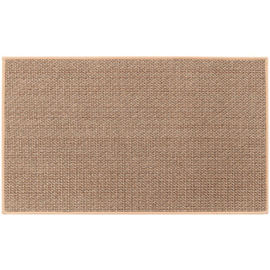 Zockwoo Linen-Textured Non-Slip Kitchen Mat - Comfort Cushioned Waterproof Floor Rug
