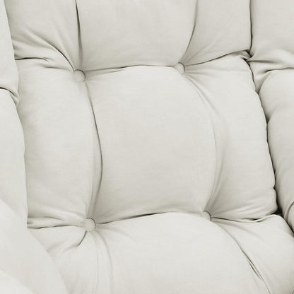 Living and More High Back Sofa Chair, Modern Fabric Lazy Chair, Accent Contemporary Lounge Chair, Cool Grey