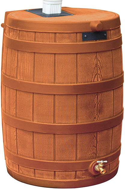 Good Ideas Rain Wizard 50 Gallon Plastic Outdoor Home Rain Barrel Water Storage Collector
