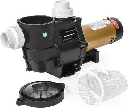 XtremepowerUS 2HP In-Ground Swimming Pool Pump Variable Speed 2" Inlet 230V High Flo w/ Slip-On Fitting