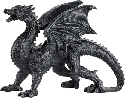 Large size gothic roaring pterosaur statue fantasy decoration