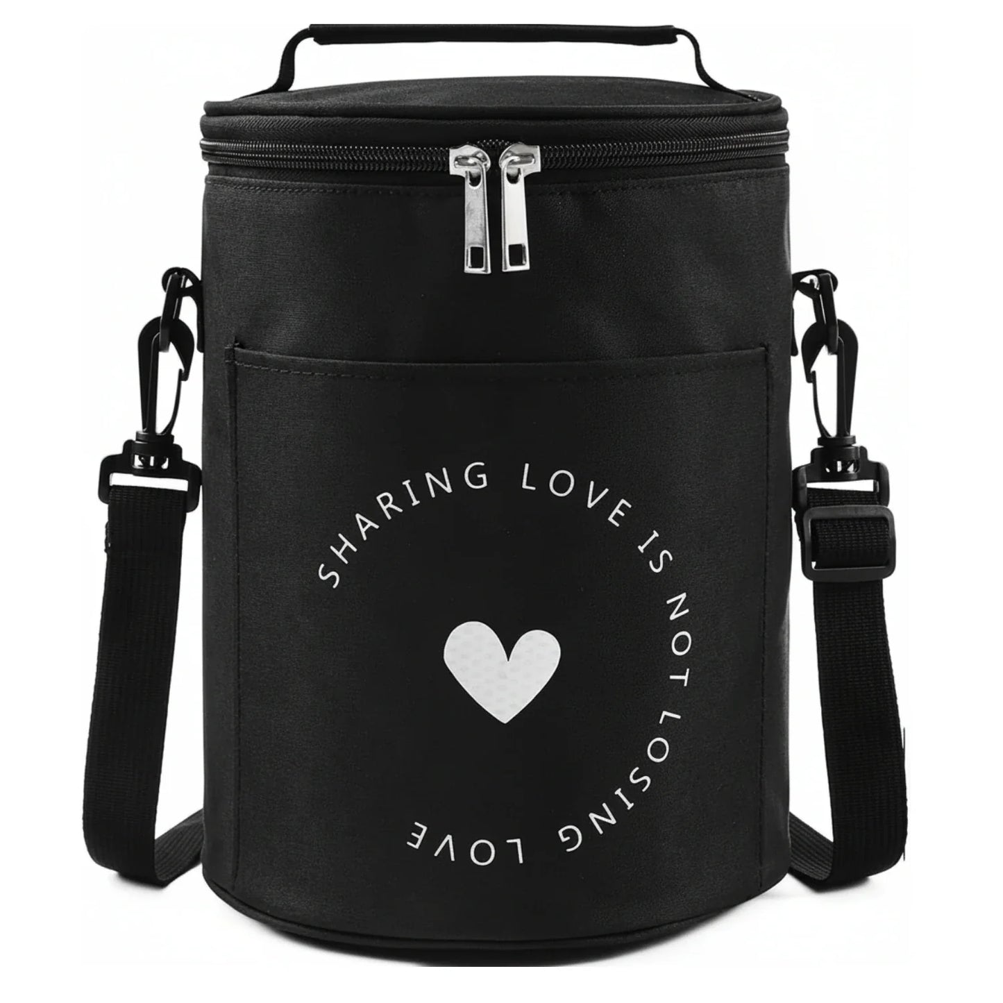 Zockwoo Round Thermal Lunch Tote - Insulated Oxford Fabric Food Bag for Work & Travel