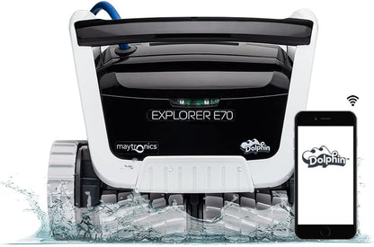 Robotic Pool Vacuum Cleaner All Pools up to 30 FT - Scrubber Brush Easy Top Load Filters