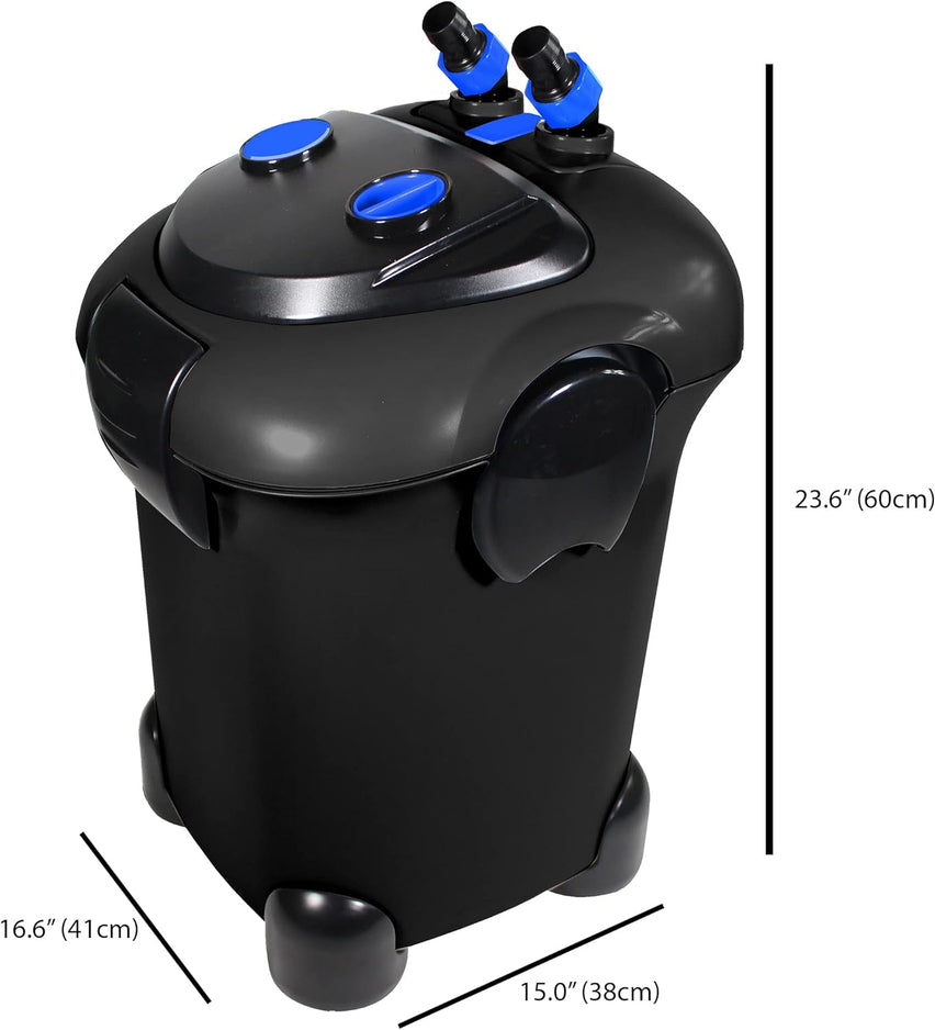 Cascade Max Flow Aquarium Canister Filter – Great for Extra Large Fish Tanks – Perfect for 250+ Gallon Aquariums – 820 Gallons per Hour (GPH)