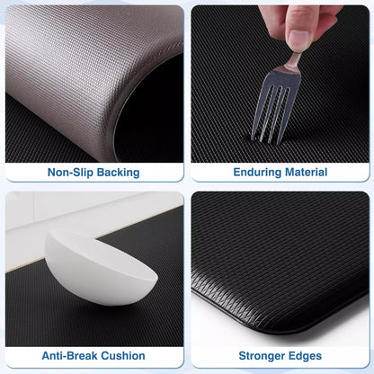 Zockwoo Premium PVC Kitchen Mat - Ergonomic Anti-Fatigue Non-Slip Floor Rug