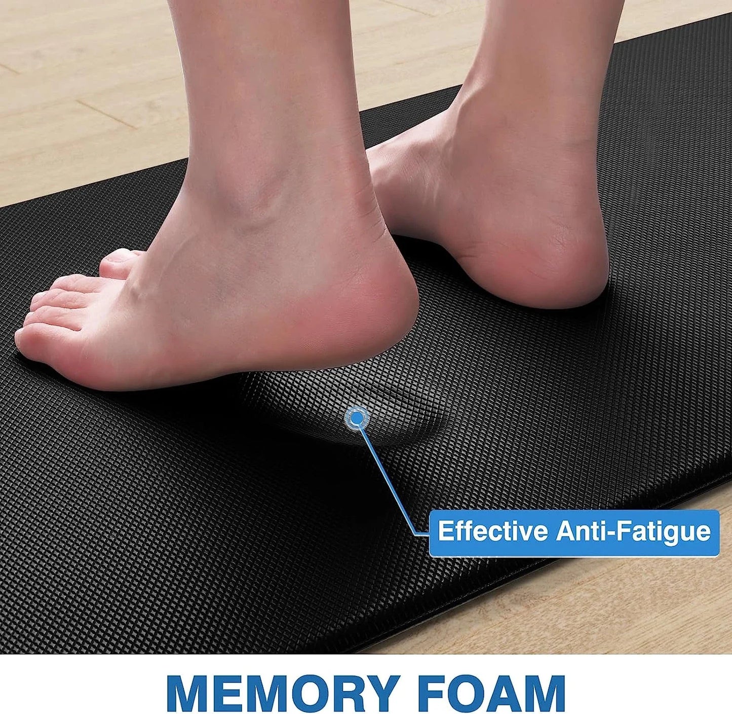 Zockwoo Premium PVC Kitchen Mat - Ergonomic Anti-Fatigue Non-Slip Floor Rug